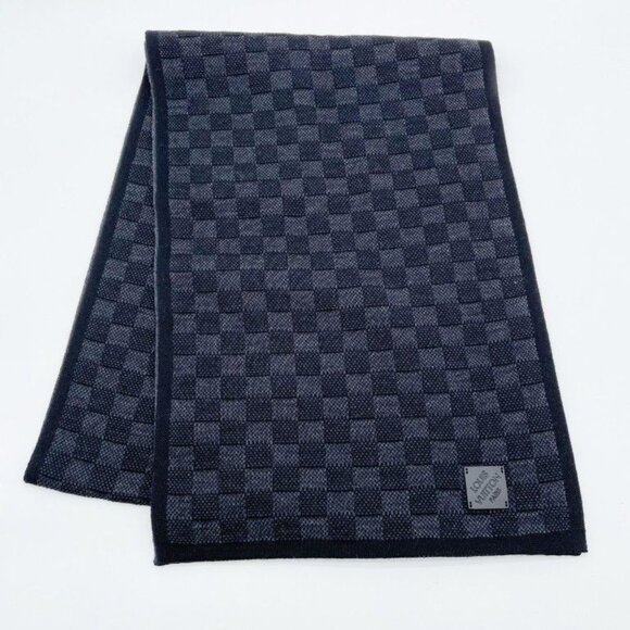 Louis Vuitton Scarf Neo Petit Damier Black Wool